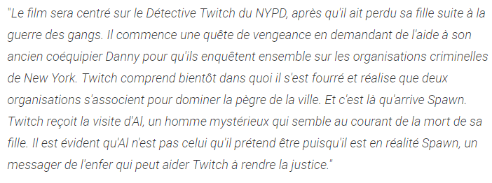 synopsis du film Spawn